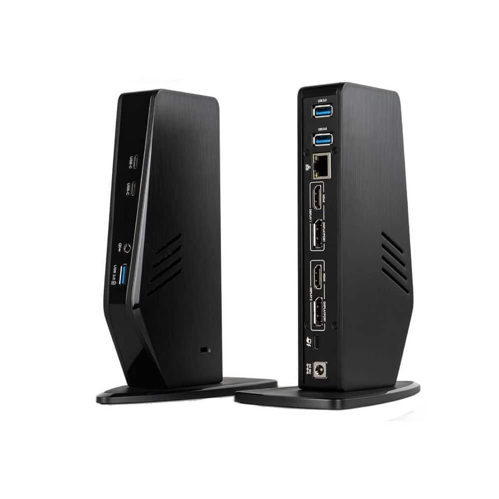 USB 3.0 and USB-C Universal Laptop Docking Station with 100W Charging, Dual...