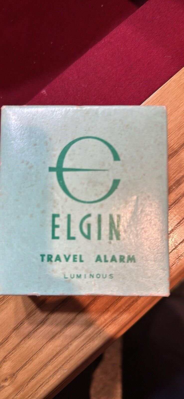 Vintage New Old Stock Elgin Wind Up Travel Alarm Clock