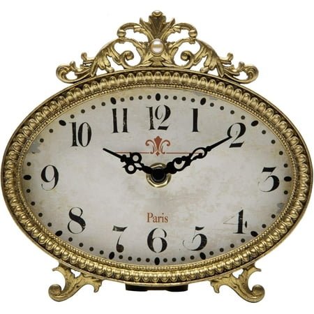 Vintage Paris - style Oval Table Clock - Luxurious and Exquisite Home Decor Clock