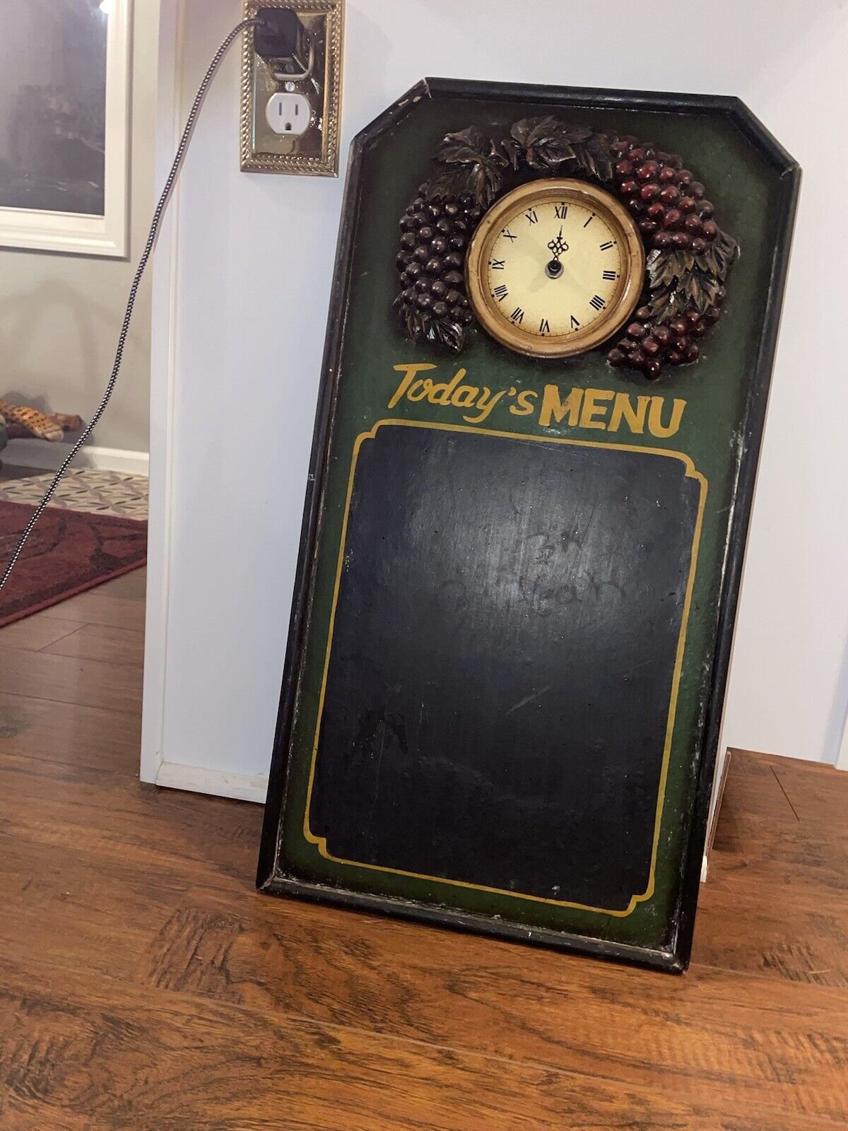 Wall Clock Chalkboard Today’s Menu Kitchen Restaurant Advertising Large 10x25