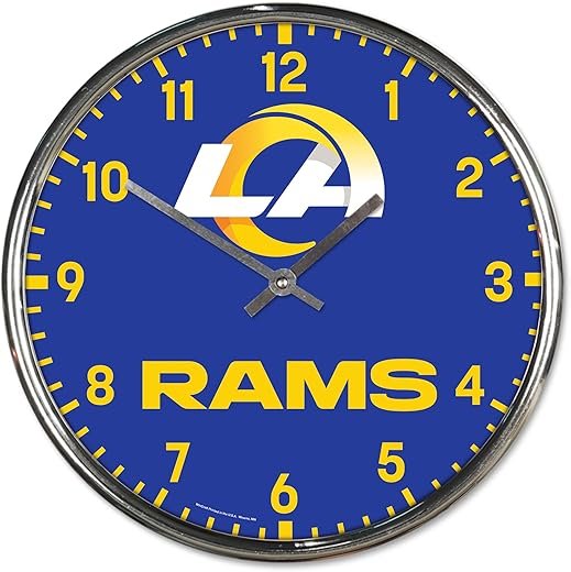 WinCraft NFL Chrome Wall Clock