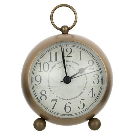 Wind up Alarm Clock Light Retro Luminous Non-ticking Battery Operated Travel