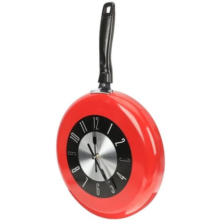 WORGEOUS Operate Retro Wall Clock Clocks for Kitchen Office Red