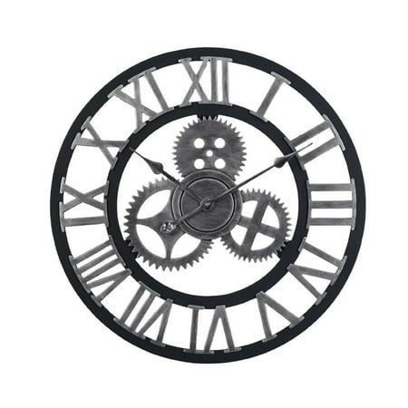 YLLSF 1PC Garden Wall Clock Large Outdoor Decoration Open Face Wall Hanging Home Decor