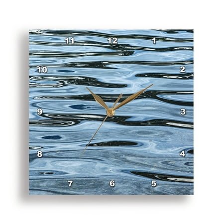 3dRose, Canada, Alberta. Waterton Lakes Natl Park. Wave patterns on lake. , 13x13 Wall Clock
