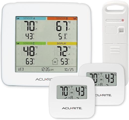 AcuRite 01096M Temperature & Humidity Station with 3 Indoor/Outdoor Sensors