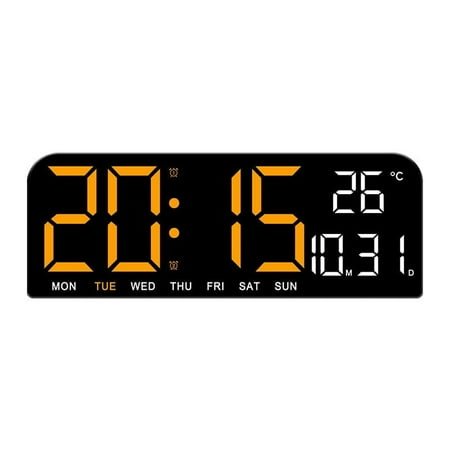 Alarm Clock for Bedroom, Large Big LED Numbers Clock for Seniors, Deep Sleepers Kids Elderly Home Office (Battery Powered)