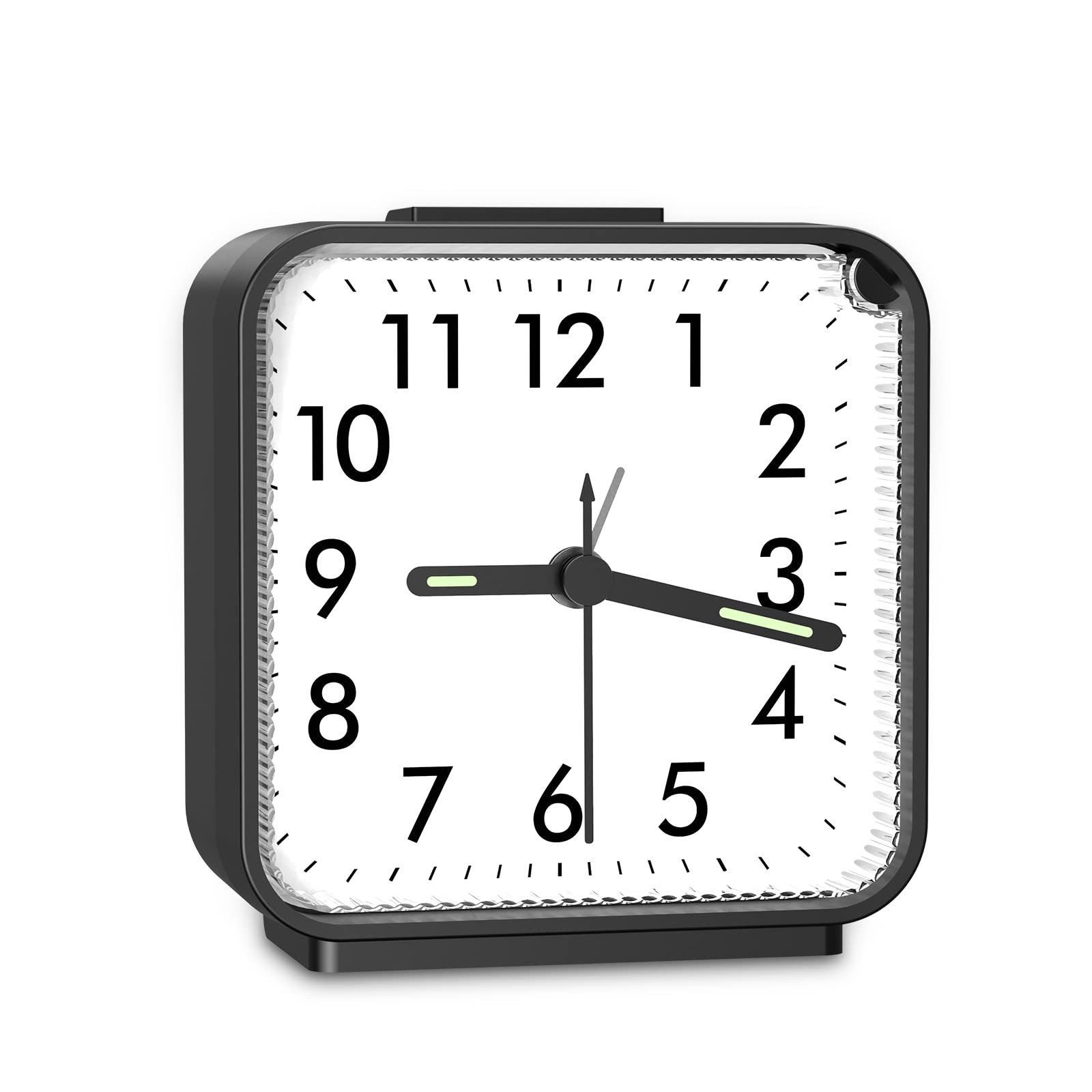 Analog Alarm Clock, Bedside Clocks Battery Powered, Silent Non Ticking Travel...