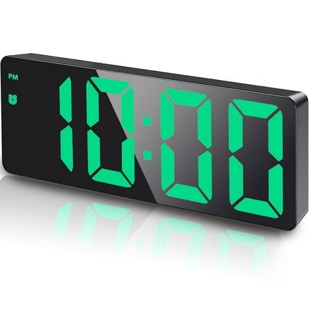ARCTICICE LED Digital Clock with 5 Setting Modes, USB & Battery Powered Sunrise Alarm Clock for Bedroom Home Decor Teen Boy Girl Gifts, Green Light