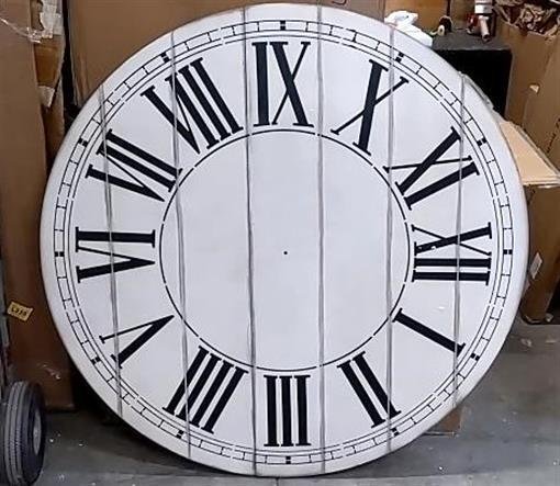 Aspire Home Accents 7005 Renata Oversize Shiplap Wall Clock, White