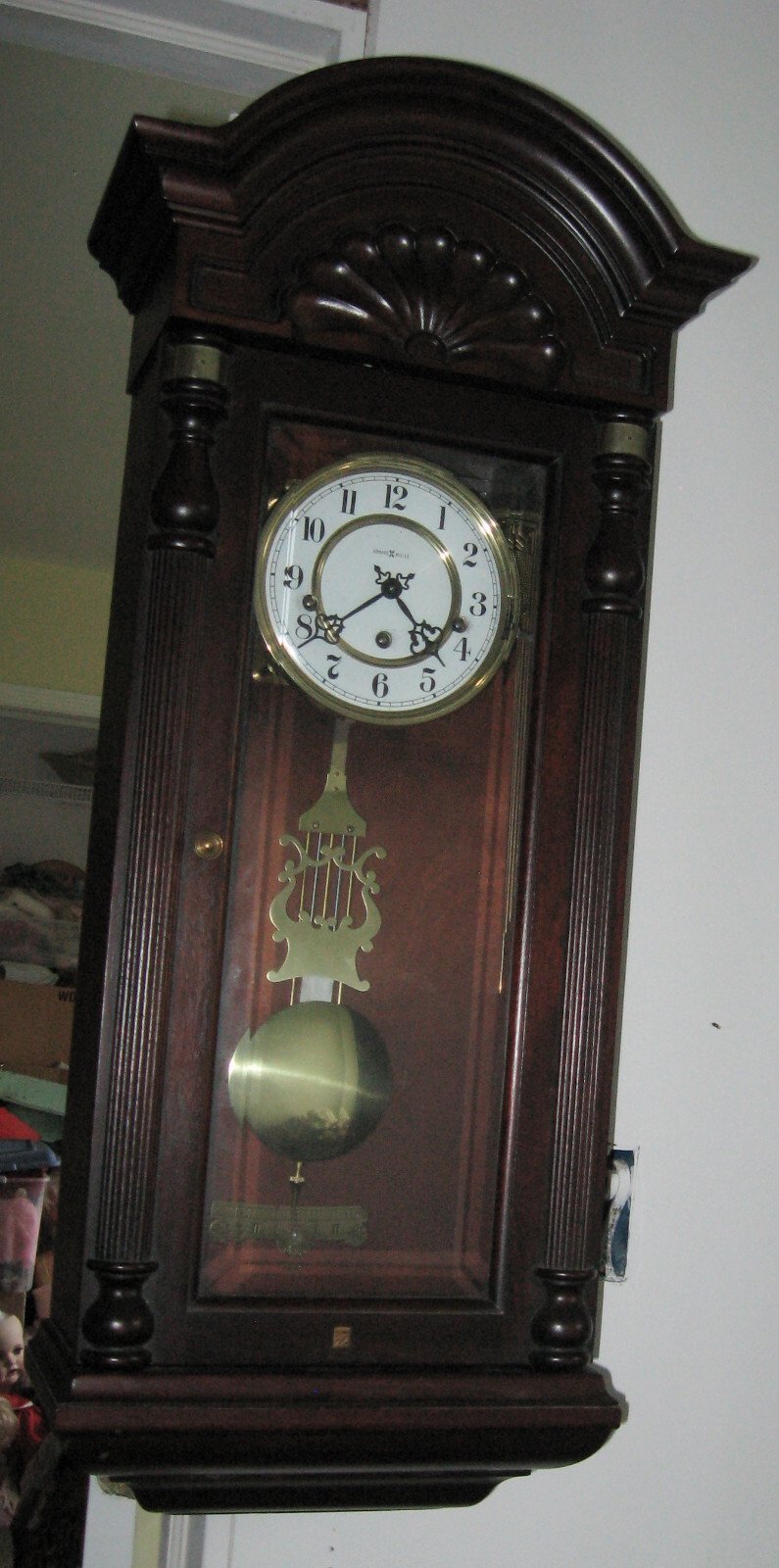 AWESOME Howard Miller Large Wall Clock Model 612-221 Jennison Triple Chime