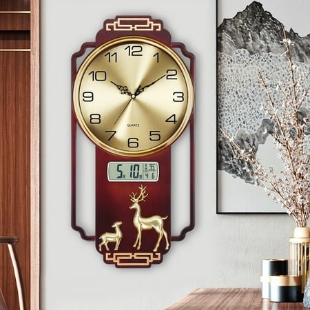 Bb4c Wholesale New Chinese Style Shanghai Wall Clock Living Room Home with Calendar Fashion Wall Hanging New Majestic Clock