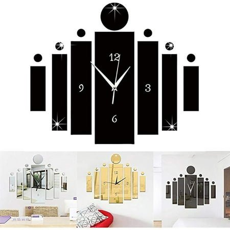 Big Savings! 3D Mirror Wall Clock, Modern Design Home Decor, Wall Sticker Clock for Living Room, Stylish DIY Wall Clock, Easy Installation Deals of The Day Clearance!
