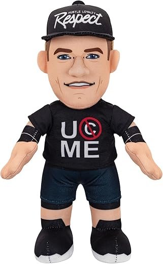 Bleacher Creatures WWE John Cena (Hustle Loyalty Respect) 10 Plush Figure - A Wrestling Legend for Play or Display