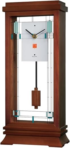 Bulova B1839 Wilits Frank Lloyd Wright Mantel Clock