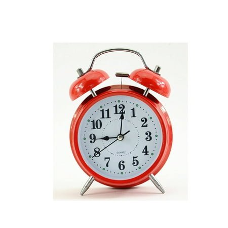 CCOCC Alarm Clock,Retro Double Bell Alarm Clock for Bedrooms,Table Clock with Silent Quartz Movement
