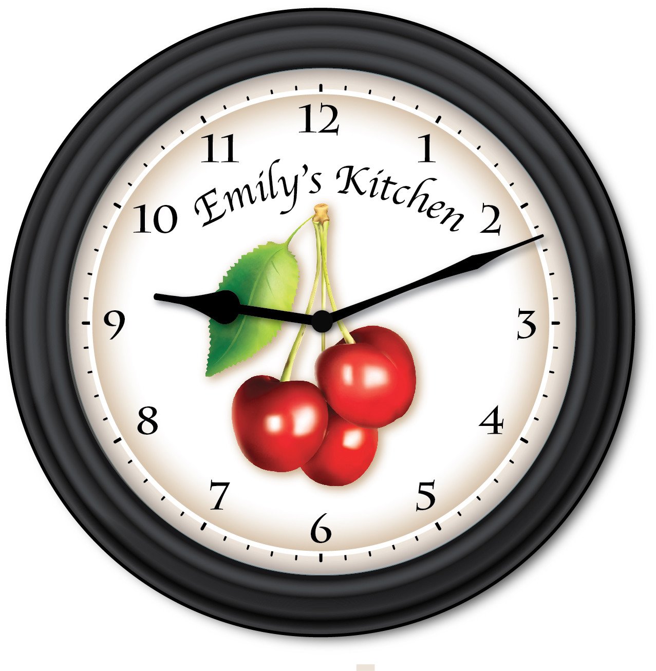Cherry Kitchen PERSONALIZED Wall Clock - Country Home Baking Decor - GREAT GIFT