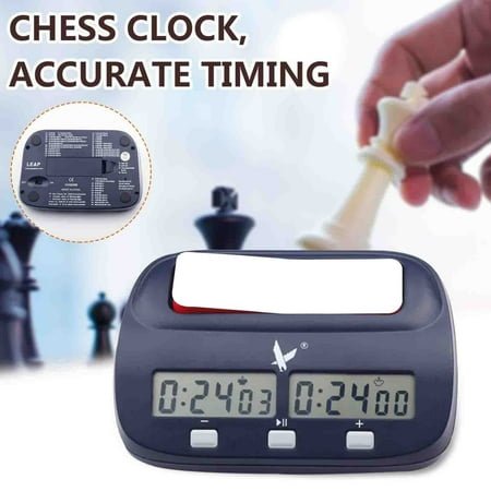 Chess & Go Chinese Chess And Other Electronic Chess Clock Accurate Timing Black