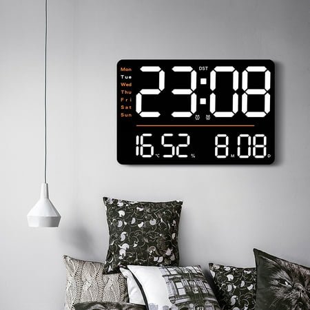Creative multi-functional clock simple LED large-sized clock, temperature and humidity alarm clock