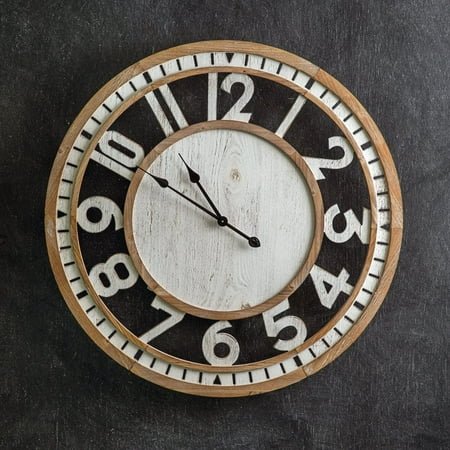 CTW 530320 Langton Wall Clock, 31-inch Diameter, Wood