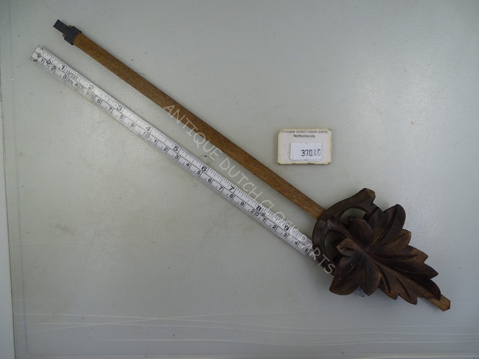 DARK WALNUT CUCKOO CLOCK WOODEN PENDULUM 36 CM MAPLE LEAF WITH TENDRILS