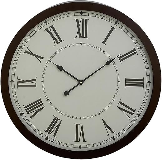 Deco 79 Metal Decorative Wall Clock Wall Clock for Home, Wall Clock for Room 30 x 3 x 30, Black