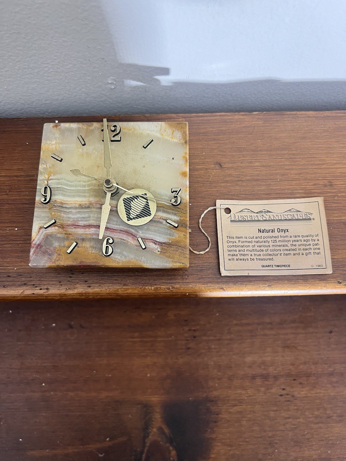 Desert Sandscapes Wall Clock Battery Operated Beautiful Onyx