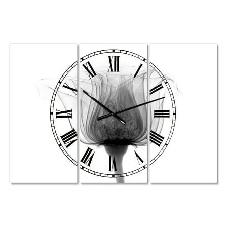 Designart 'Rose ,Noma X-Ray' Oversized Cottage Wall Clock