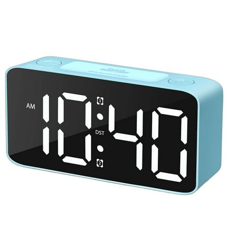 DESIGNICE Alarm Clock Dual Alarm Settings Alarm Clocks for Bedrooms touch Operation Sunrise Alarm Clock Blue