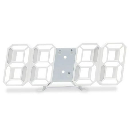 DESIGNICE Wall Clock 3D LED Wall Clock with 24 or 12 Hour Display Modern Digital Timer Alarm Home USB