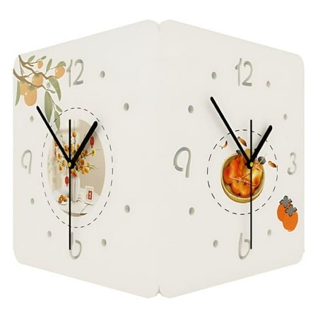 DESIGNICE Wall Clock,Dual Dial Modern Wall Clock,Timeless Elegance Bathroom Clock,Style