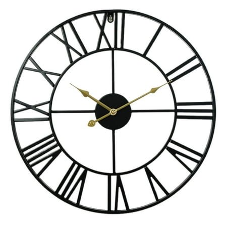 DESIGNICE Wall Clock,Elegant Roman Numeral Design Bathroom Clock,Iron Craftsmanship with Smooth Finish Small Wall Clock,Style10