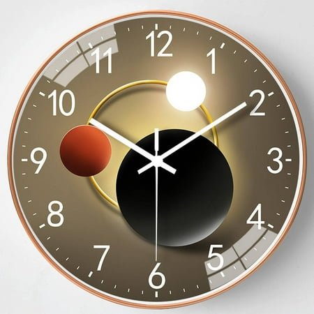 DESIGNICE Wall Clock,Sleek Clock Large Wall Clock,Quiet Sweep Efficient Energy Use Kitchen Clock,Style6,8