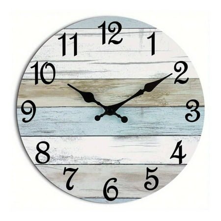 DESIGNICE Wall Clock,Timeless Design Kitchen Clock,Easy Reading Quiet Sweep Bathroom Clock,Style2,12