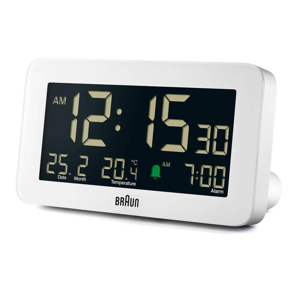 Digital Alarm Clock, Date, Month and Temp. Displ., Negative LCD Display, Quick...