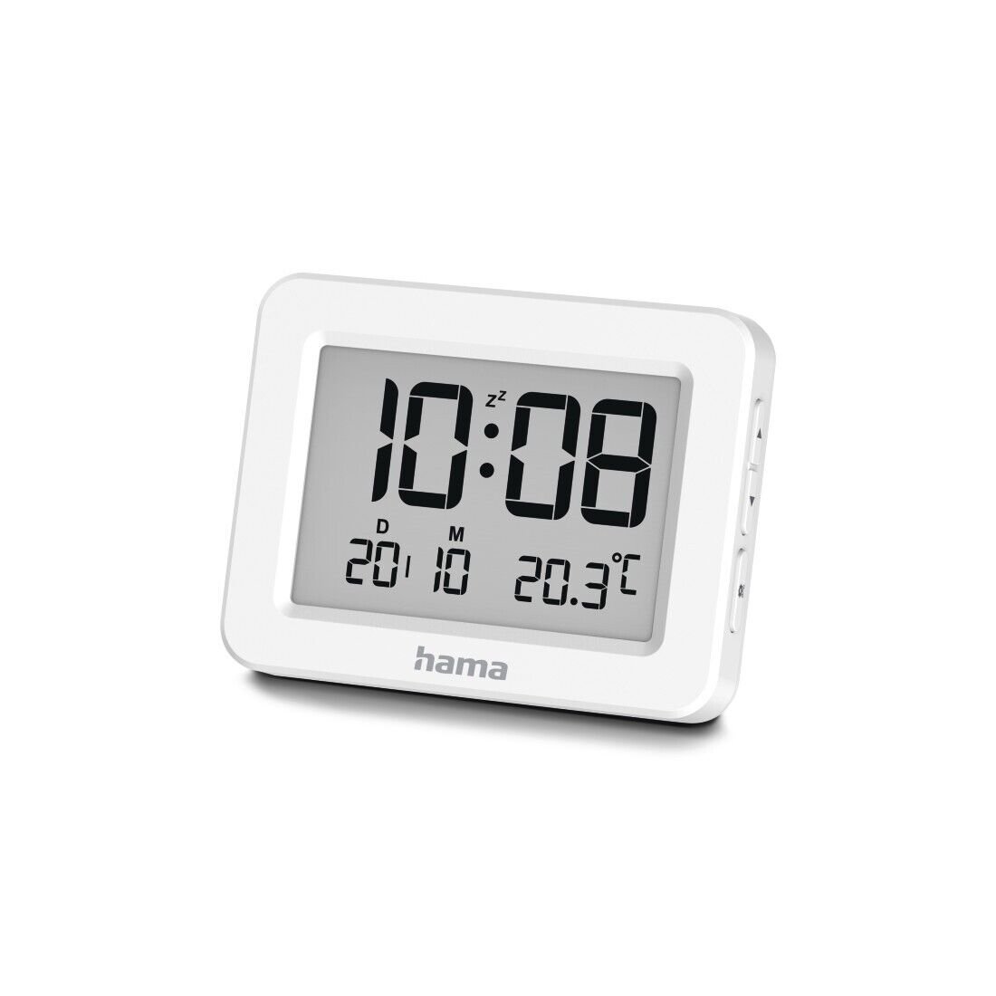 Digital Alarm Clock "Kos", LCD, White