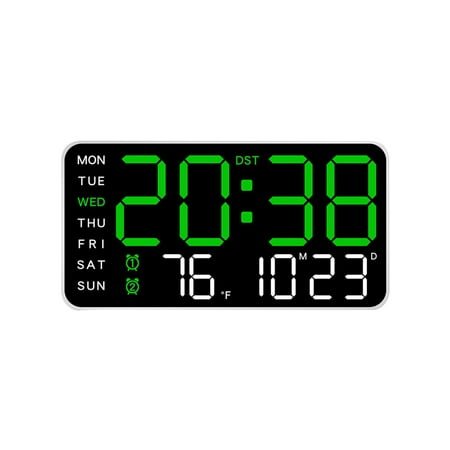 Digital Wall Clocks Large Numbers, LED Digital Clocks with Night Lights , Alarm and Calendar, Multi-Functional Timepiece for Living Room, Bedroom, Office, and Store, Gift for Her Him
