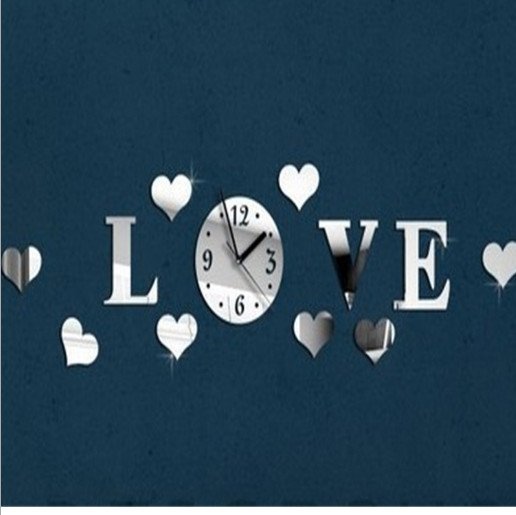 DIY Modern 3D Wall Clock Art Mirror Living Room Home Salon Decoration