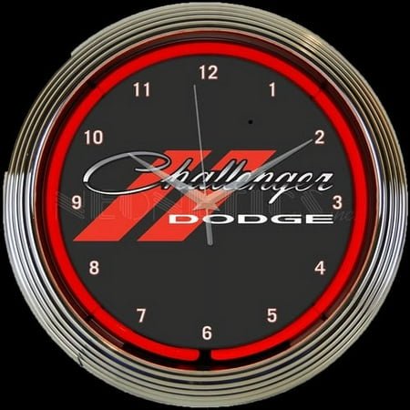 Dodge Challenger Neon Clock
