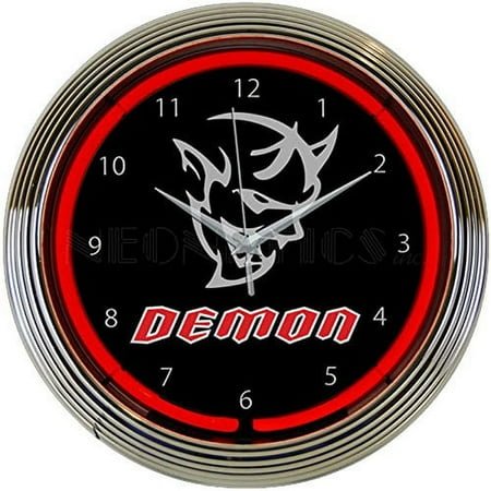 Dodge SRT Demon Red Neon Clock
