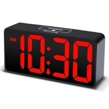 DreamSky Small Digital Alarm Clock for Bedroom, Large Big Assorted Colors