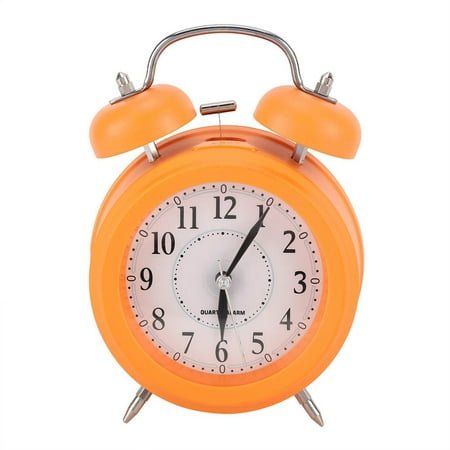 Dual Bell, Colorful Light, Mechanical Charm Vintage Style Manual Wind Alarm Clock