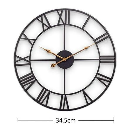 European-Style Pocket Watch Simple Living Room Clock Iron Mute Digital Wall Clock Creative Decorative Clock Cross-Border Clock