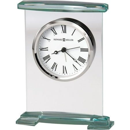 Exquisite Howard Miller Glass Table Clock with Roman Numerals - Luxury Timepiece