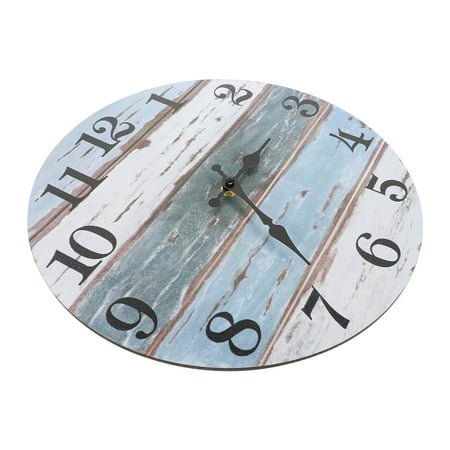 FRCOLOR Oversized Office Wood Grain Wall Clock Kitchen Watch Vintage Bedroom