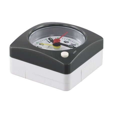 Goodhd Quartz Bedside Desk Sweep Travel Portable Plastic Mini Alarm Clock Silent,Gray