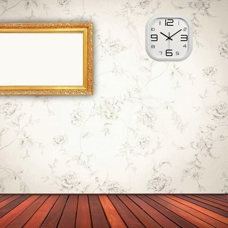 GOOHOCHY 12 Inch Large Modern Wall Clock Square Wall Clock Modern Technology Clock White