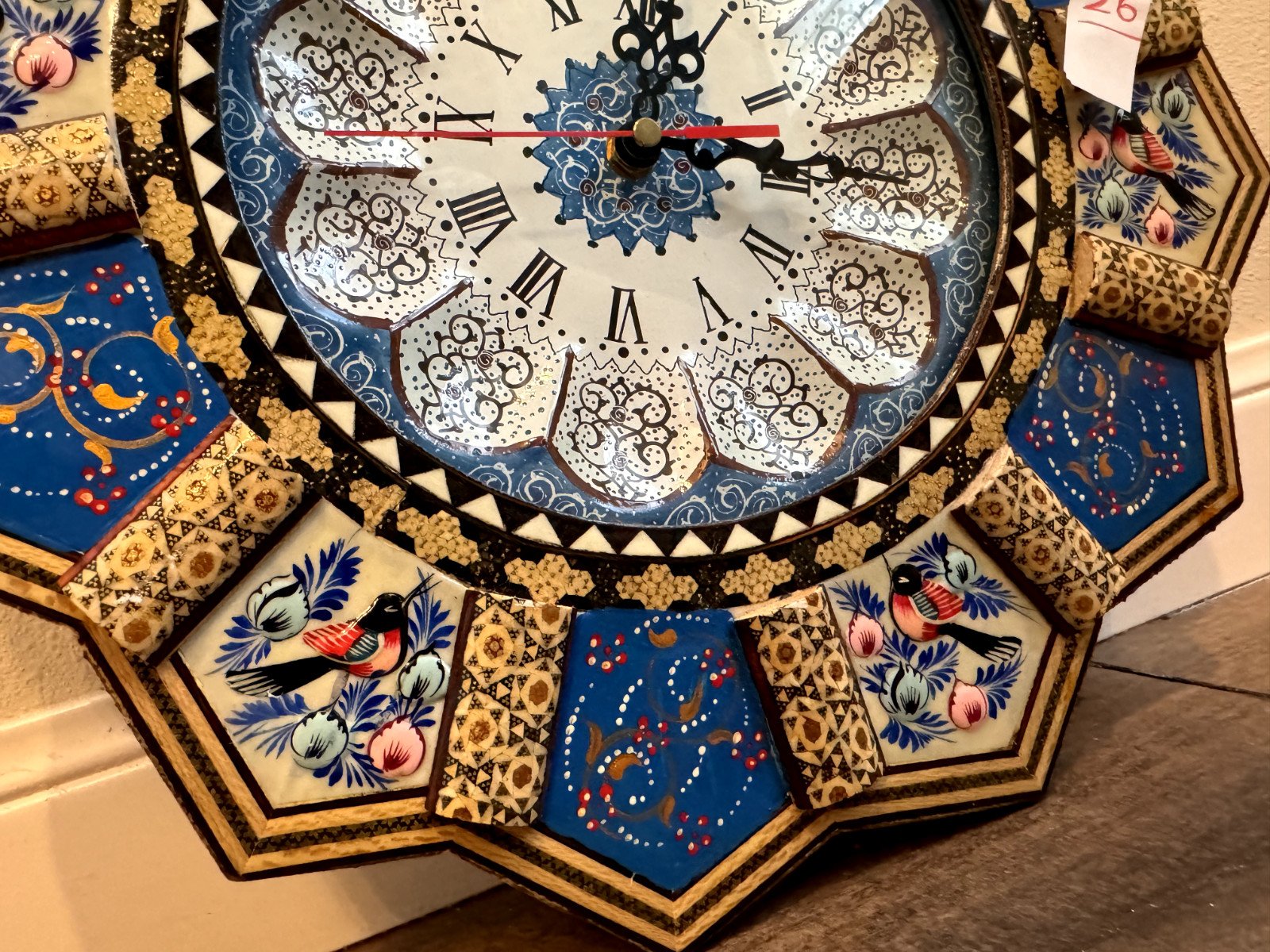 Handmade Antique Art Wall Clock - type 16- size 14"