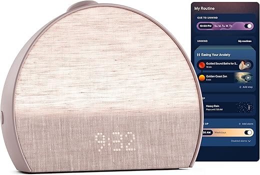 Hatch Restore 3 Sunrise Alarm Clock, Sound Machine, Smart Light (Rosy) - White Noise, Screen-Free Sleep Routine