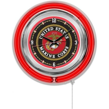 HBS NCAA Unisex-Adult Double Neon Ring, 15 Dia. Logo Clock